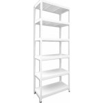 Biedrax Regál 45 x 120 x 270 cm 6 polic bílý – Zboží Dáma