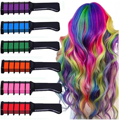 Verk 24398 Hřeben s barevnými křídami na vlasy 6 barev – Zboží Dáma