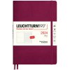 Leuchtturm1917 Medium Softcover A5 Týdenní 2024 Port Red