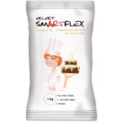 Smartflex 4-Mix Kft Velvet bílá Čokoláda 1 kg Potahovací a Modelovací hmota na dorty