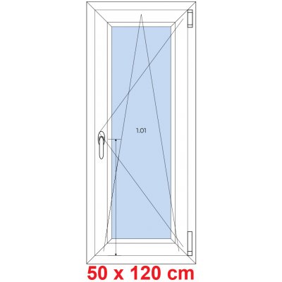 Soft Plastové okno 50x120 cm, otevíravé a sklopné, Antracit struktura/bílá – Hledejceny.cz