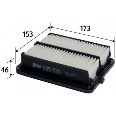 Vzduchový filtr VALEO 585870 – Hledejceny.cz