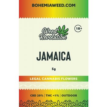 Weed Revolution Jamaica Outdoor CBD 20% THC 1% 5g