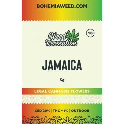 Weed Revolution Jamaica Outdoor CBD 20% THC 1% 5g