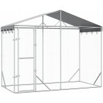 vidaXL Venkovní psí kotec se střechou stříbrný 300 x 150 x 250 cm – Hledejceny.cz