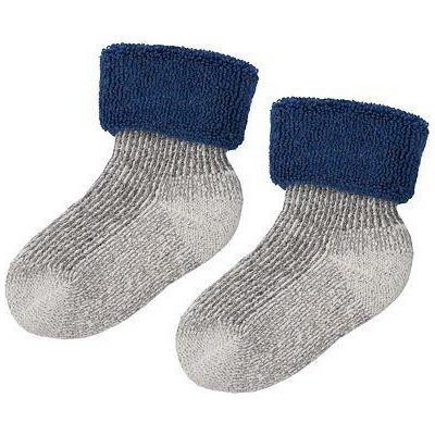 Vlnka Dětské ovčí ponožky Merino froté modrá - EU 25-27