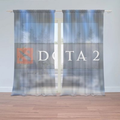 Sablio Záclony DOTA 2 Modrá: 2ks 150x250cm – Zboží Mobilmania