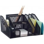 Drátěný stolní zásobník Office Set, 6 přihrádek - černý – Sleviste.cz