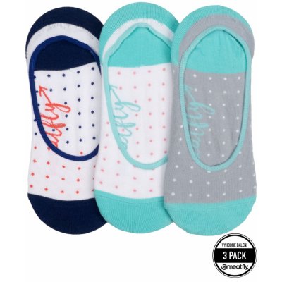 Meatfly ponožky Low Socks Triple Pack Blue Dots Modrá