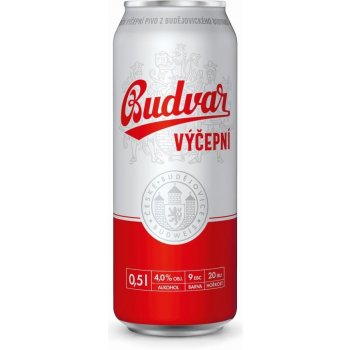 Budweiser Budvar Světlý Výčepní 9,9° 4% 6×0,5 l (Plech)