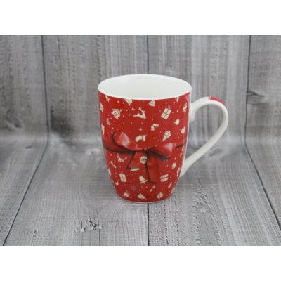 Trade Concept hrnek VÁNOČNÍ červený porcelán 340 ml