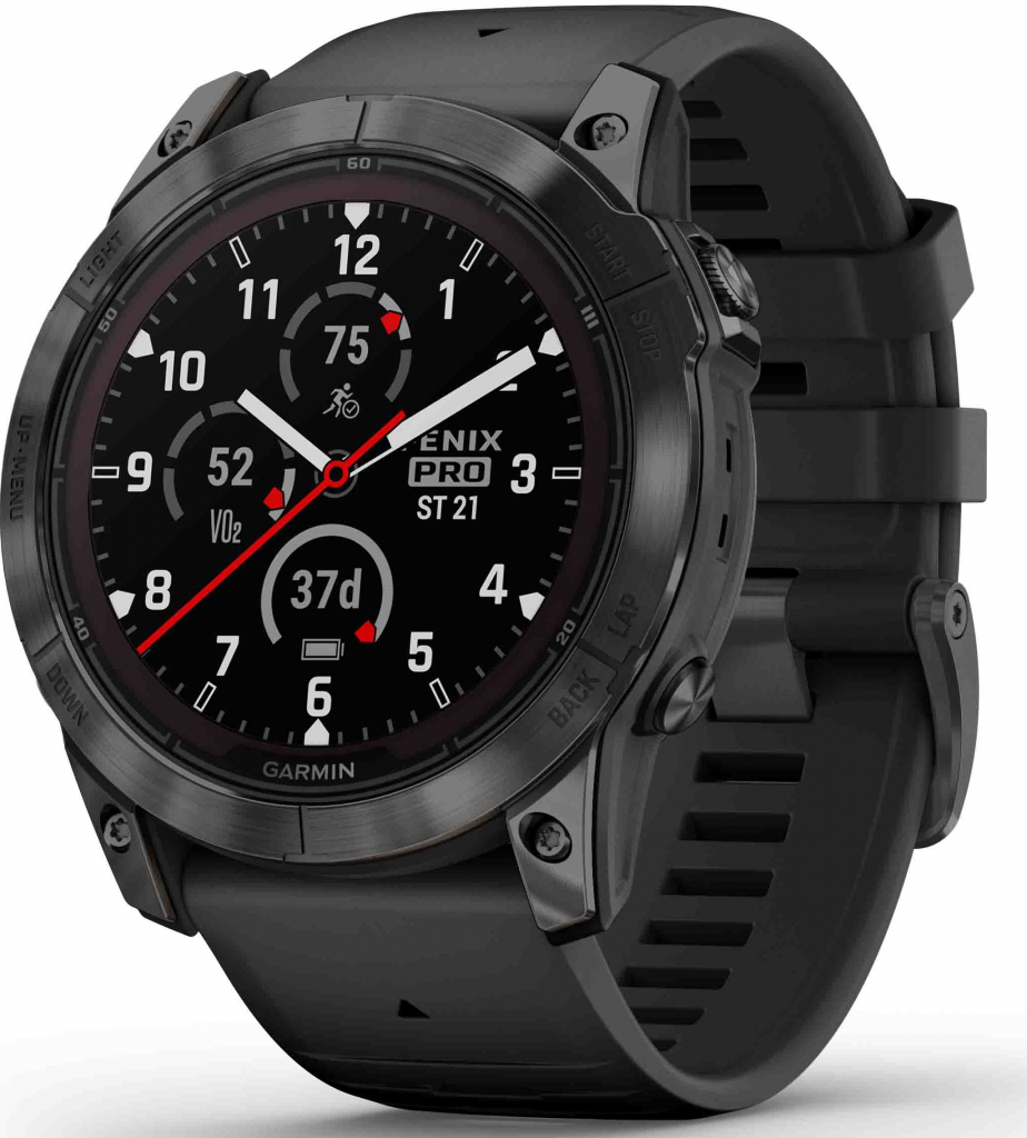 Garmin Fenix 7X PRO 51 mm Sapphire, Solar, Carbon Gray DLC Titanium / Black 010-02778-11