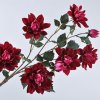 Květina Jiřinka - Dahlia větev červená 101 cm
