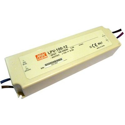MW-LPV, 100W napájecí zdroj Meanwell, LPV-100-12, 12V, 8A, IP67 – Zboží Mobilmania