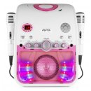 Fenton SBS20W Karaoke systém s přehrávačem CD bluetooth a mikrofony bílá barva