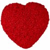 Květina Medvídárek srdce z růží - světle červené 26cm