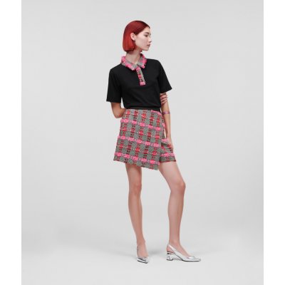 Karl Lagerfeld Boucle Knit Skirt různobarevná