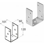 Domax šroubovací patka sloupku typu U (ZNO) PSO 100 -101 x 60 x 120 x 4.0 mm 10 ks – Zbozi.Blesk.cz