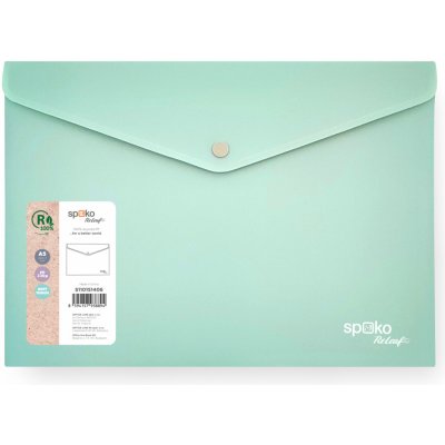 Spoko ReLeaf obálka s drukem, A5, PP, SoftTouch, zelená – Zboží Živě