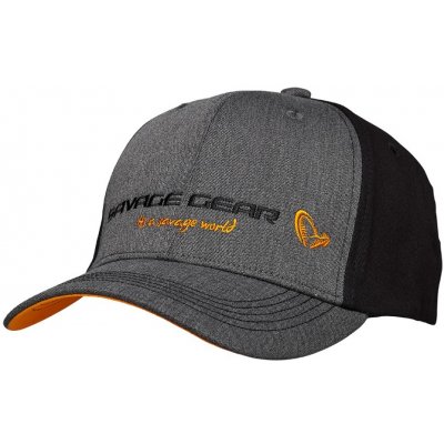 Savage Gear Kšiltovka Strike Cap Grey Melange Black – Zboží Mobilmania