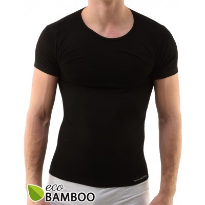 Gina Výhodné balení 5 kusů Bambusové tričko pánské krátký rukáv 58006P černá – Zboží Mobilmania