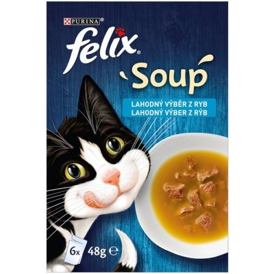 Felix Soup polevky s treskou tunakem a platysem 6 x 48 g – Zboží Mobilmania