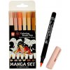 Akvarelová barva Sakura ‎POXBRMAN6 Koi brush pen sada štětečkových akvarelových popisovačů Manga set 6 ks