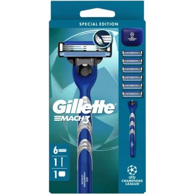 Gillette Mach3 + 6 ks hlavic + pouzdro UEFA Champions League – Zbozi.Blesk.cz
