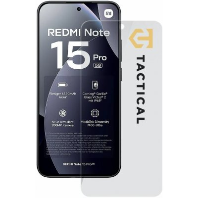 Tactical Glass Shield 2.5D sklo pro Xiaomi Redmi Note 15 Pro 5G Clear 57983129106 – Hledejceny.cz