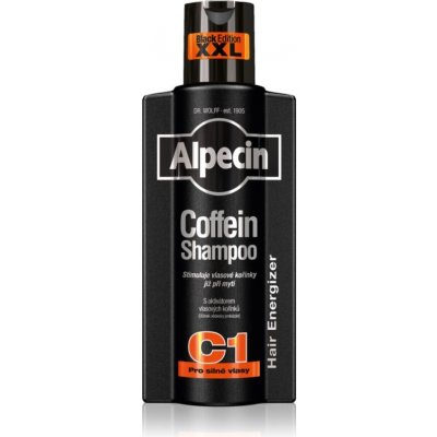 Alpecin Coffein Shampoo C1 Black Edition kofeinový šampon pro muže stimulující růst vlasů 375 ml