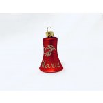 Irisa Vánoční skleněný zvonek se jménem Vánoční ozdoba plná kouzel červená 1 ks 7 cm Velikost: 7 cm Balení: 1ks Barva: červená – Zboží Dáma