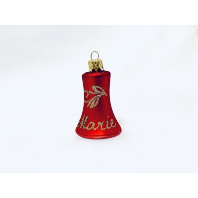 Irisa Vánoční skleněný zvonek se jménem Vánoční ozdoba plná kouzel červená 1 ks 7 cm Velikost: 7 cm Balení: 1ks Barva: červená – Zboží Dáma