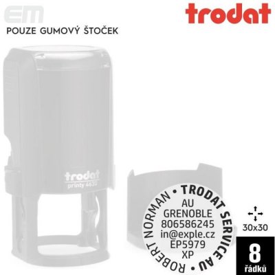 Trodat 4630 [ 30 x 30 mm pouze gumový štoček – Zboží Živě