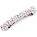 Francouzská spona do vlasů s broušenými korálky - Crystal – Zboží Mobilmania
