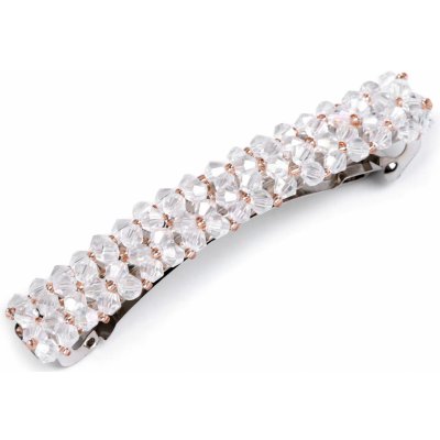 Francouzská spona do vlasů s broušenými korálky - Crystal – Zboží Mobilmania