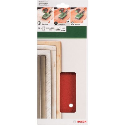 Bosch Accessories 2609256B29 brusný papír s otvory Zrnitost 120 (d x š) 280 mm x 115 mm 10 ks – Zboží Dáma