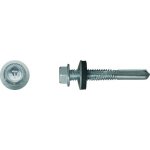 RAWLPLUG Šroub samovrtný ON do kovu max 12 mm, HEX hlava + ocelová podl. - RAL Varianta: 5,5 x 38 mm RAL9010 – Hledejceny.cz