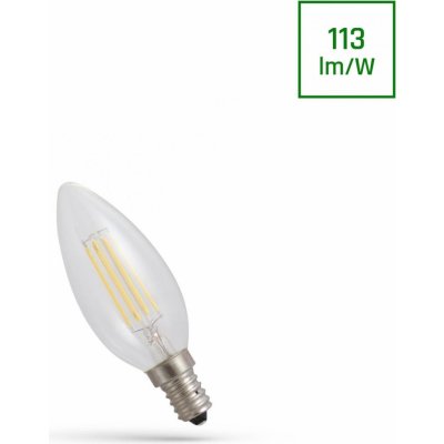 Spectrum LED LED CANDLE C35 E-14 230V 4W COG Teplá bílá CLEAR – Hledejceny.cz