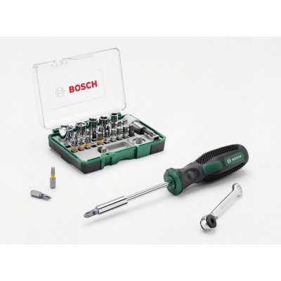 Bosch 27-dílná ráčnová sada + ruční šroubovák 2607017331 – Zboží Mobilmania