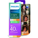 Philips LED žárovka Classic LEDCandle Dimmable E14 5-40W 2700/2500/2200K 230V B35 čirá stmívatelná P809754 – Hledejceny.cz