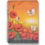 Bobo blok kroužkový Vlčí máky B6 linkovaný 50 listů – Sleviste.cz