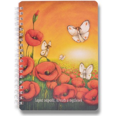 Bobo blok kroužkový Vlčí máky B6 linkovaný 50 listů – Sleviste.cz