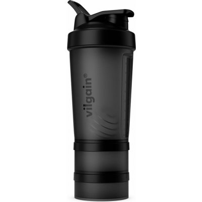 Vilgain Shaker Pro 2Go – Black 450 ml + 150 ml + 100 ml – Zboží Dáma