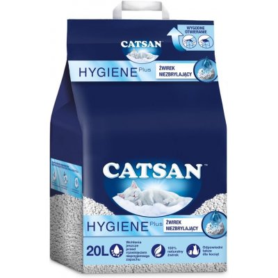 CATSAN Hygiene Plus přírodní pro kočky 20 l – Zboží Mobilmania