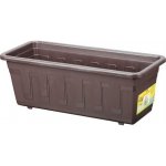 Nohel garden Truhlík samozavlažovací GARDENFLOR plastový hnědý 40 cm – Sleviste.cz