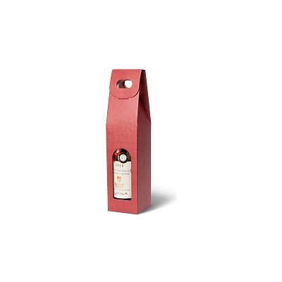 Krabice na víno červená, na 1 láhev – Zboží Mobilmania