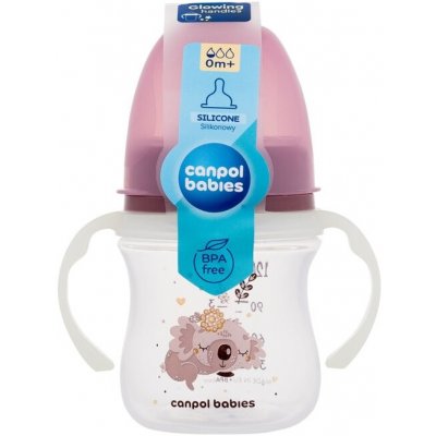 Canpol Babies EasyStart lahvička Antikoliková 35/237_pin Sleepy Koala růžová 240ml