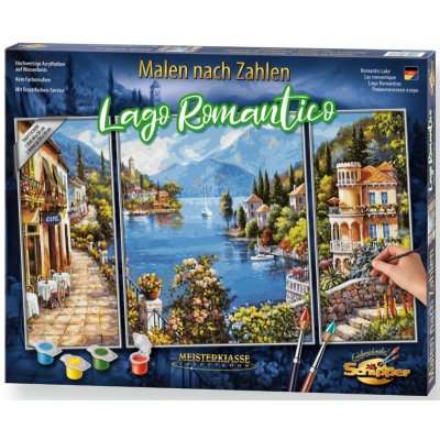 Schipper Malování podle čísel Romantické jezero Lago Romantico Triptych – Hledejceny.cz