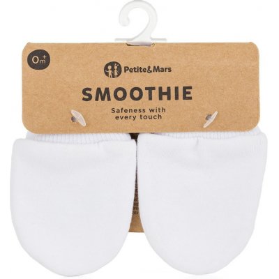 Petite & Mars Rukavičky kojenecké Smoothie Infinity White – Zboží Dáma
