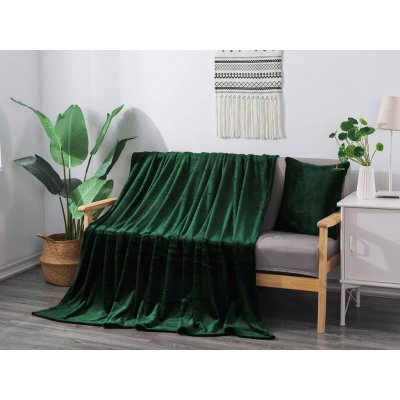 XPOSE Mikroplyš deka Exclusive - tmavě zelená 150x200 – Zboží Dáma